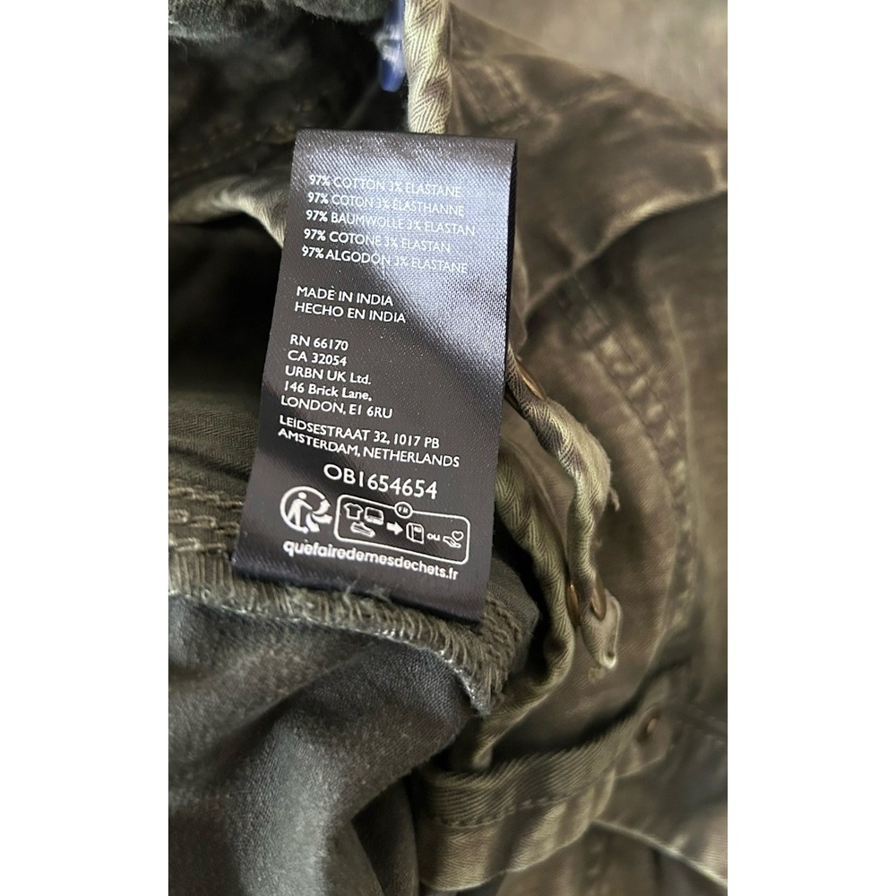 Free People Cant Compare Slouch Pants XS Olive Green Cargo Utility Grunge Boho - Picture 8 of 8